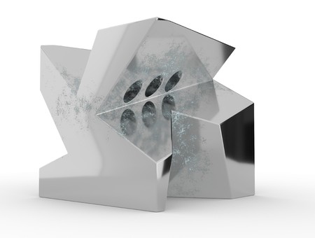 Abstract 3d rendering of geometric shape. Surreal composition. 3d illustrationの写真素材