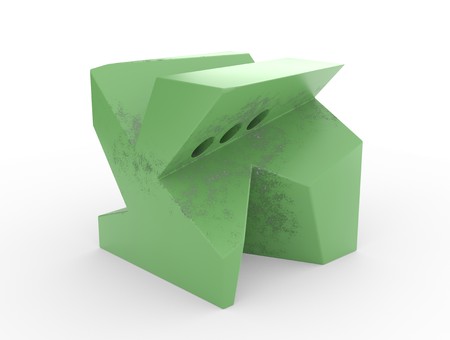Abstract 3d rendering of geometric shape. Surreal composition. 3d illustrationの写真素材