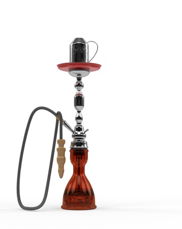 East relax shisha for smoking tobacco from glass and metall material 3d renderの写真素材