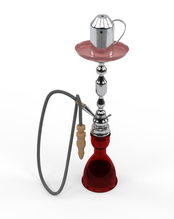 East relax shisha for smoking tobacco from glass and metall material 3d renderの写真素材