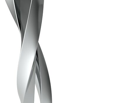 abstract background with reflection smooth wavy lines 3d illustrationの写真素材