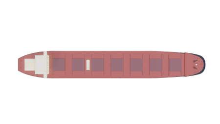 Bulk Carrier big cargo ship isolated 3d renderingの写真素材