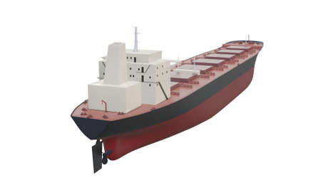 Bulk Carrier big cargo ship isolated 3d renderingの写真素材