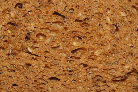 Rye bread slice in detail viewの写真素材