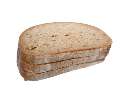 Brown bread isolated on white background