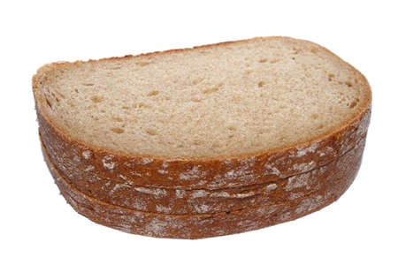 Brown bread isolated on white background