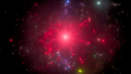 Computer generated exploding universe
