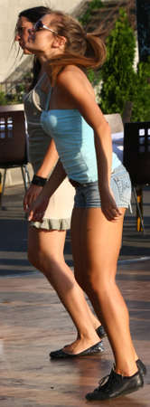 Festival of Latin dances zumba,rumba,samba,salsa,held in Belgrade,Serbia in August 2011.organized by Tourist Organization of Belgradeのeditorial素材