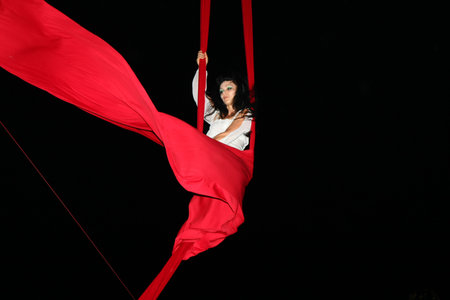 Buskers festival Belgrade,August 2011. Le Baccanti troupeのeditorial素材