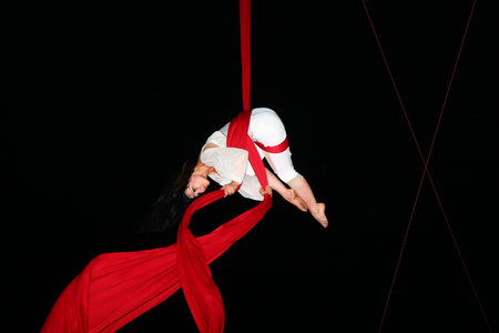 Buskers festival Belgrade,August 2011. Le Baccanti troupeのeditorial素材