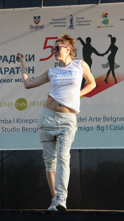 The 5th Belgrade Latino Marathon held on Saturday, the 30th of August 2014 in Belgrade Serbiaのeditorial素材