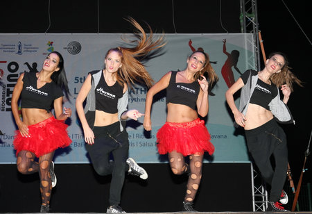 The 5th Belgrade Latino Marathon held on Saturday, the 30th of August 2014 in Belgrade Serbiaのeditorial素材