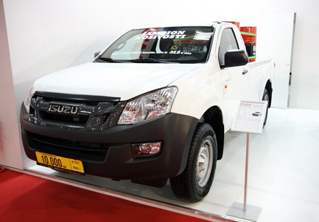 BELGRADE,SERBIA-MARCH 29,2017: Isuzu D-Max 2.5 TD Single 4x4 Satellite at 53th International Belgrade Car Showのeditorial素材