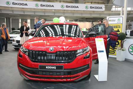 BELGRADE,SERBIA-MARCH 27,2018: Skoda Kodiaq Sportline 2.0 TDI 4x4 DSG at DDOR BG Car Show 06のeditorial素材