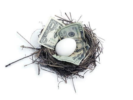 concept photo of a nest eggの写真素材