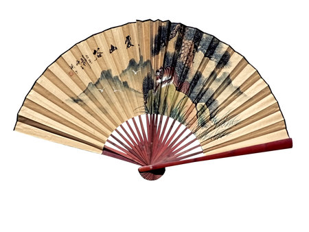 photo of a chinese oriental fan の写真素材