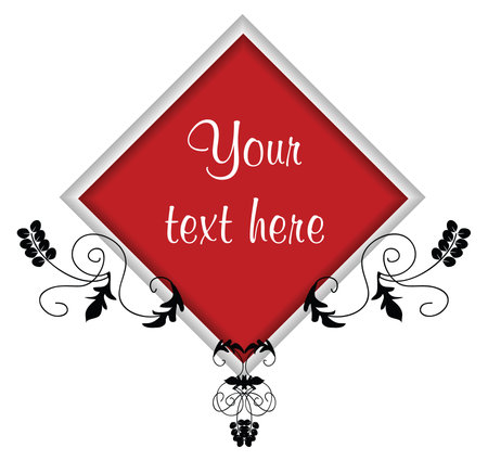 vector drawing of a fancy text place holder style ornament design elementのイラスト素材