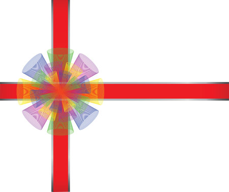 editable of a top frame view of a gift created for layouts relating to holidays, celebrations, and gift giving.のイラスト素材