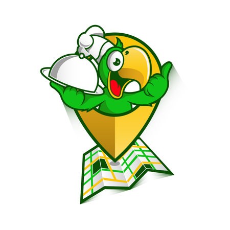 green chef birdのイラスト素材
