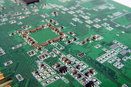 macro of video card