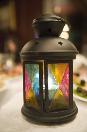 close up of the lamp