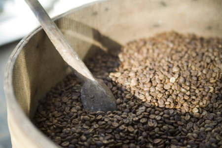 roasted coffee seeds