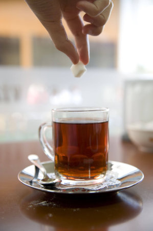 cup hot black of teaの写真素材