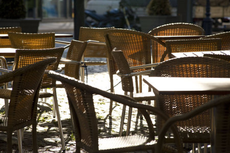 tables and chairs in cafe