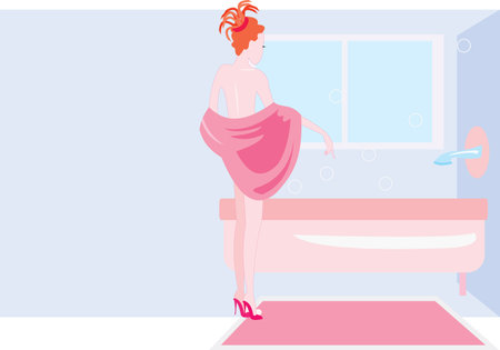 vector image of pretty womanのイラスト素材