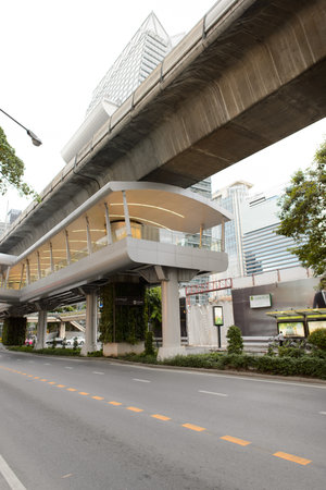 BANGKOK, THAILAND - JUNE 20, 2015: streets of Bangkok downtown. Bangkok is the capital and the most...