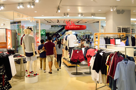BANGKOK, THAILAND - JUNE 20, 2015: shopping center interior. Shopping malls and department stores such as Siam Paragon, Central World Plaza, Emperium, Gaysorn and Central Chidlom become shopping Mecca for shopaholicsのeditorial素材