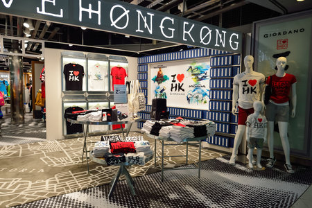 HONG KONG - JUNE 04, 2015: Hong Kong International Airport interior. Hong Kong International Airport...