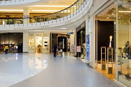 BANGKOK, THAILAND - JUNE 20, 2015: shopping center interior. Shopping malls and department stores...