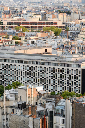 PARIS - AUGUST 09, 2015: Paris downtown. Paris, aka City of Love, is a popular travel destination and a major city in Europeのeditorial素材