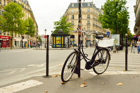 PARIS, FRANCE - AUGUST 09, 2015: streets of Paris. Paris, aka City of Love, is a popular travel destination and a major city in Europeのeditorial素材