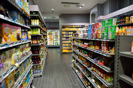 PARIS - AUGUST 09, 2015: Paris food store interior. Paris is home to numerous fine food stores and...