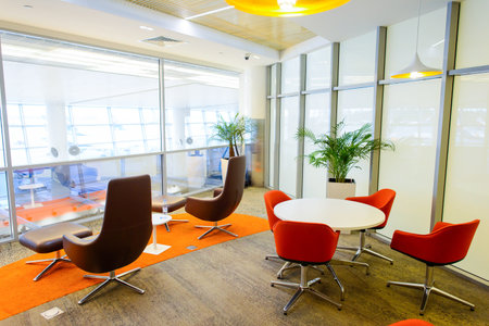 MOSCOW, RUSSIA - AUGUST 19, 2015: airport terminal. Sheremetyevo International Airport is an international airport located in Khimki, Moscow Oblast, Russia, 29 km northwest of central Moscow.のeditorial素材