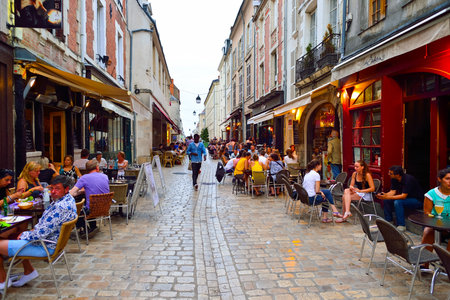 ORLEANS, FRANCE - AUGUST 11, 2015: streets of Orleans. Orleans is a city in north-central France,...