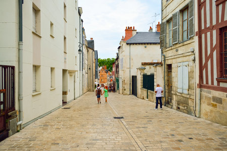 ORLEANS, FRANCE - AUGUST 11, 2015: streets of Orleans. Orleans is a city in north-central France,...