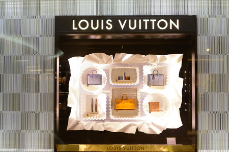 KUALA LUMPUR, MALAYSIA - APRIL 23, 2014: Louis Vuitton shop window in Suria KLCC shopping mall....