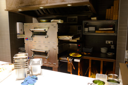 ShenZhen, China - JANUARY 26, 2015: La'Cesar pizzeria interior. La Cesar has captured diner's hearts with handmade durian pizzaのeditorial素材