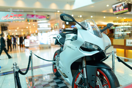 DUBAI, UAE - APRIL 18, 2014: Dubai Duty Free Car Lottery prise. Dubai Duty Free is the company responsible for the duty-free operations at Dubai International Airportのeditorial素材