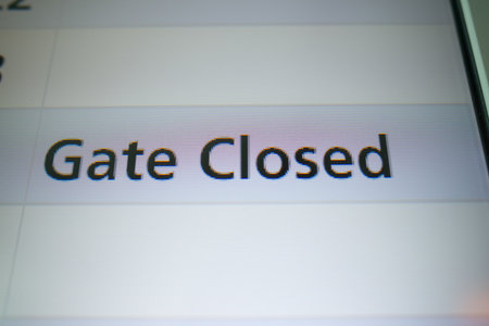 DUBAI, UAE - JUNE 04, 2014: close up shot of timetable screen in Dubai International Airport Terminal 3. Dubai International Airport Terminal 3 is an airport terminal at Dubai International Airport serving Dubai, UAEのeditorial素材