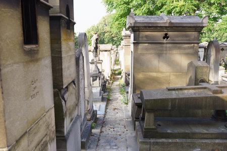 A view of the Pere Lachaise Cemetery, the largest cemetery in the city of Paris