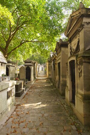 A view of the Pere Lachaise Cemetery, the largest cemetery in the city of Paris