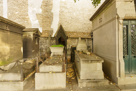 A view of the Pere Lachaise Cemetery, the largest cemetery in the city of Paris