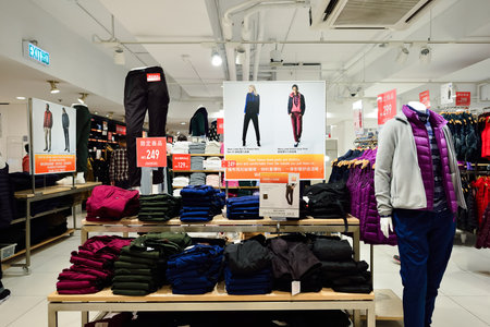 HONG KONG - NOVEMBER 02, 2015: interior of a boutique in New Town Plaza. New Town Plaza is a shopping mall in the town centre of Sha Tin in Hong Kong. Developed by Sun Hung Kai Propertiesのeditorial素材