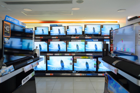 HONG KONG - NOVEMBER 02, 2015: interior of store in New Town Plaza. New Town Plaza is a shopping mall in the town centre of Sha Tin in Hong Kong. Developed by Sun Hung Kai Propertiesのeditorial素材