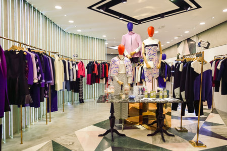 HONG KONG - NOVEMBER 02, 2015: interior of a boutique in New Town Plaza. New Town Plaza is a...