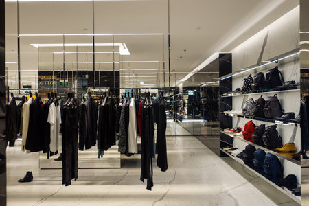 SINGAPORE - NOVEMBER 08, 2015: interior of  Yves Saint Laurent store. Saint Laurent Paris is a...